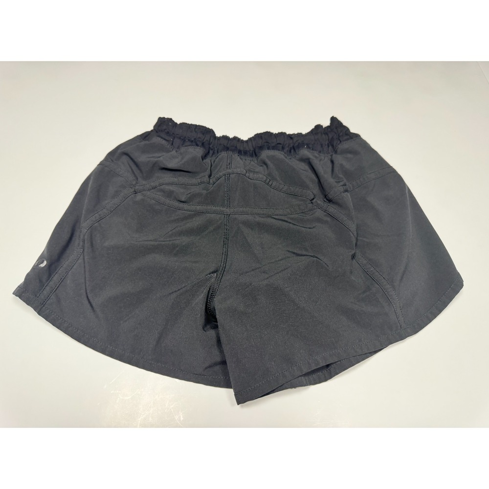 Lululemon Athletic Shorts Womens 28 Black Elastic Waist Flat Front Workout Yoga